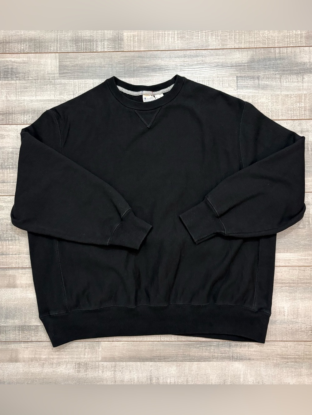 Champion Reverse Weave Warm Up Sweatshirt Expansion Gusset Men’s 2XL Black Retro